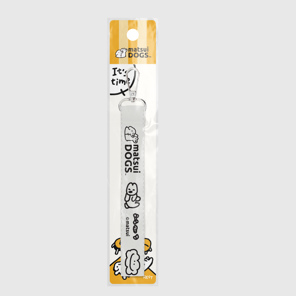 "matsui DOGS" WEBBING KEYCHAIN STRAP / CLOUDY CHILL