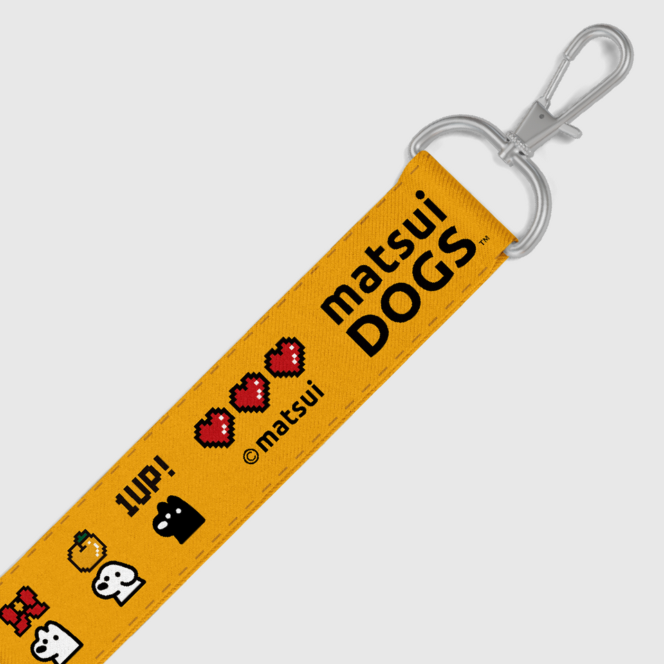 "matsui DOGS" WEBBING KEYCHAIN PACK / 1UP (Yellow)