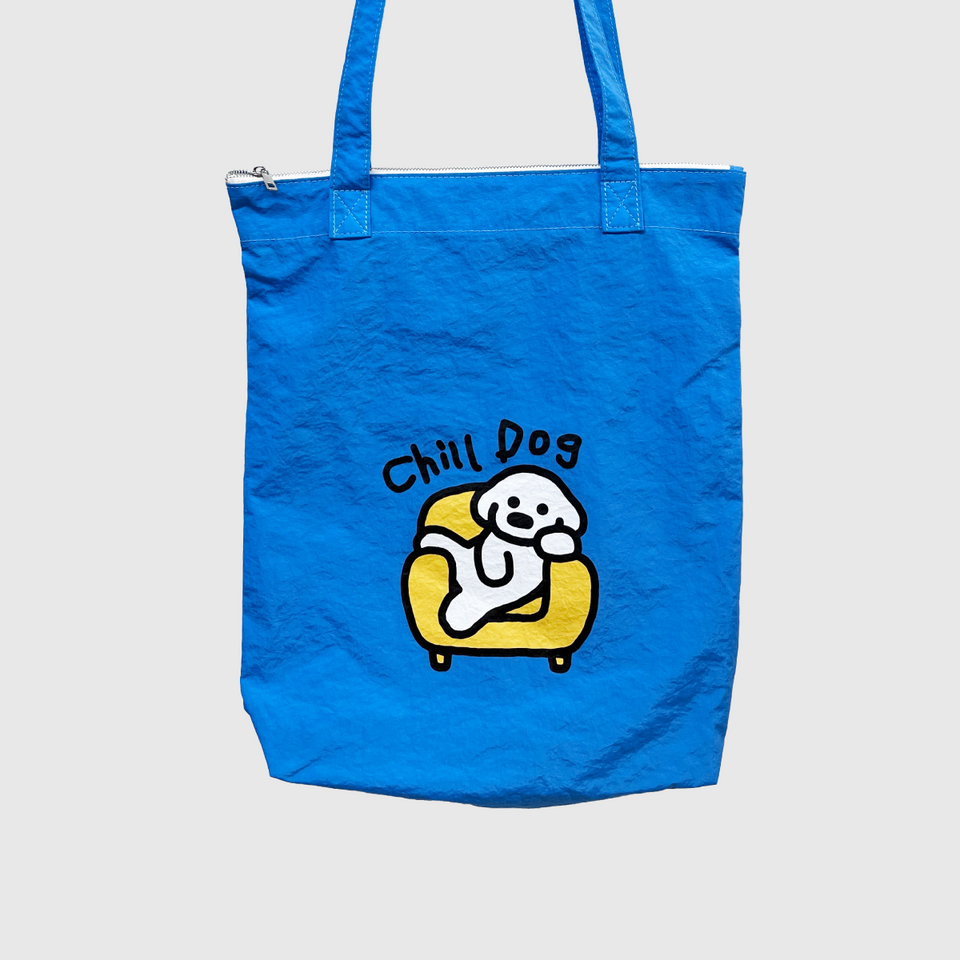 "matsui DOGS" PRINTED TOTE BAG / CHILL DOG