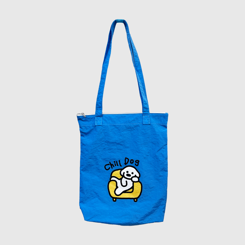 "matsui DOGS" PRINTED TOTE BAG / CHILL DOG
