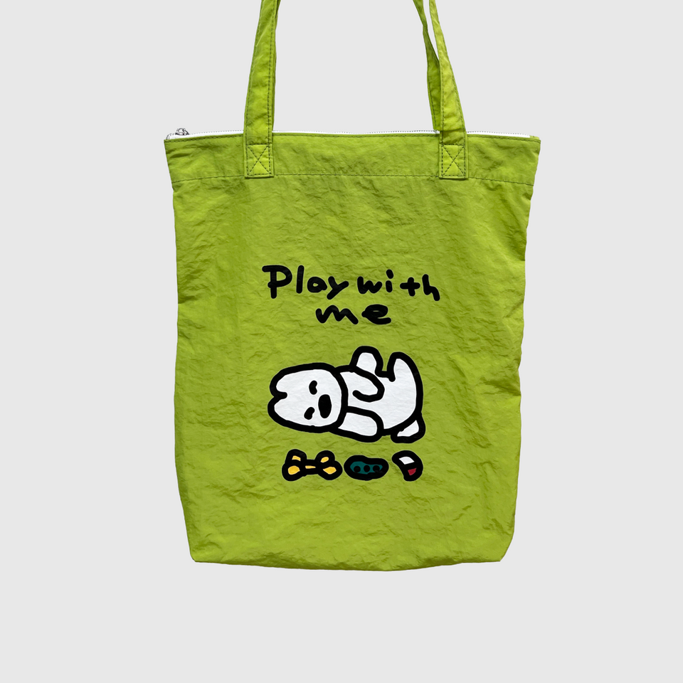 "matsui DOGS" PRINTED TOTE BAG / PLAY WITH ME