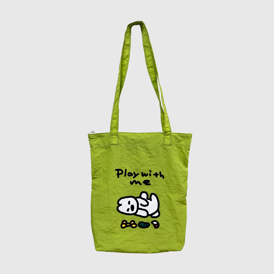 "matsui DOGS" PRINTED TOTE BAG / PLAY WITH ME