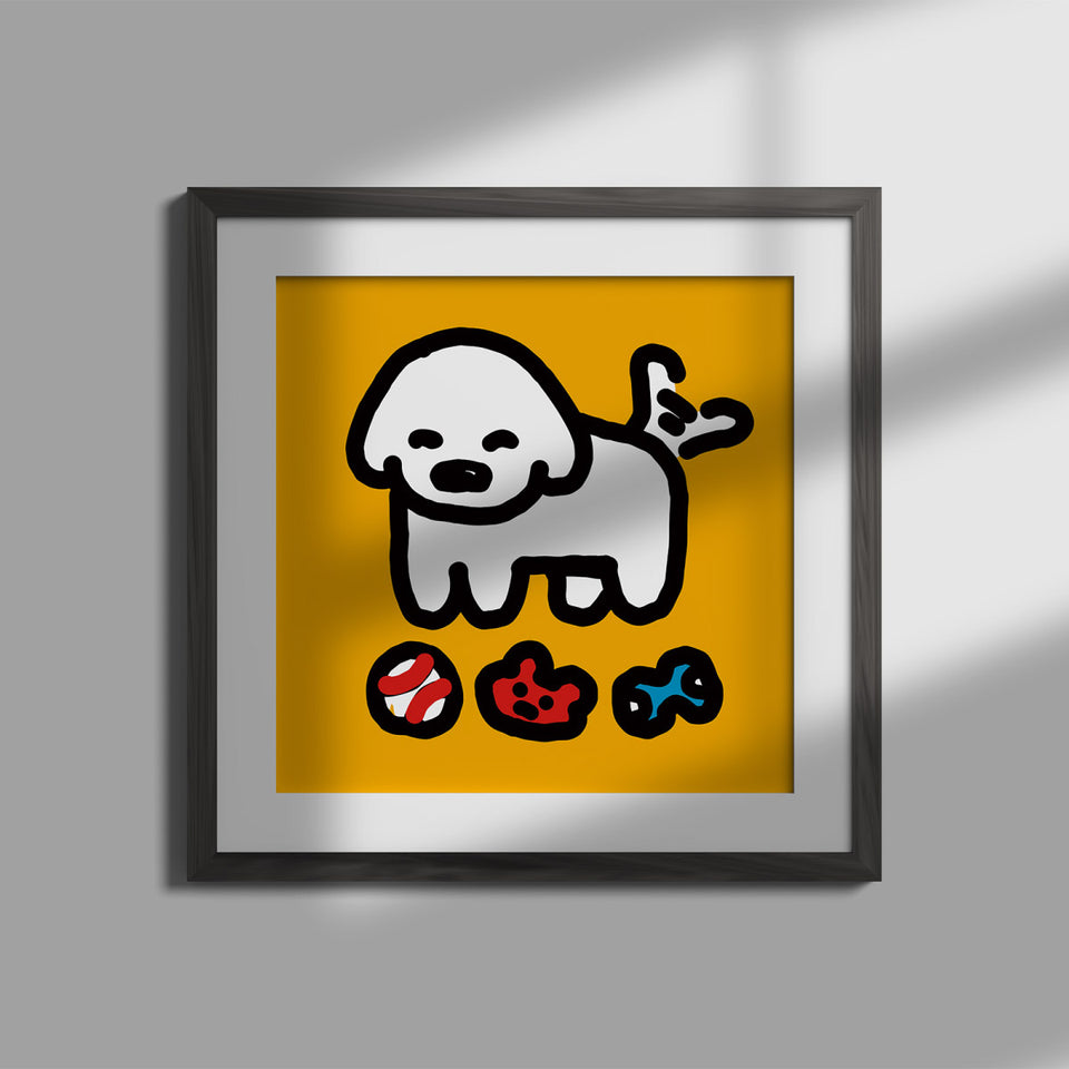 "matsui DOGS" ART PRINT / PLAY WITH ME_A