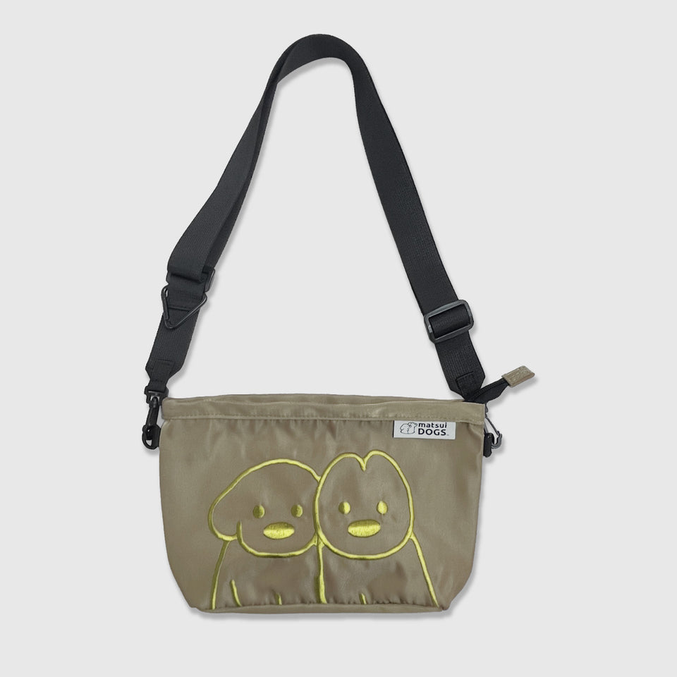"matsui DOGS" CROSSBODY BAG (Light Brown)
