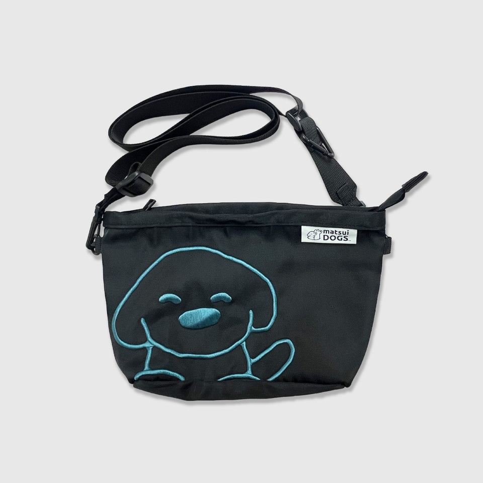 "matsui DOGS" CROSSBODY BAG (Black)