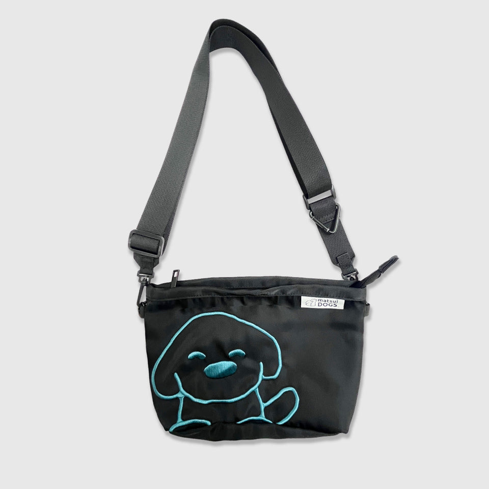 "matsui DOGS" CROSSBODY BAG (Black)
