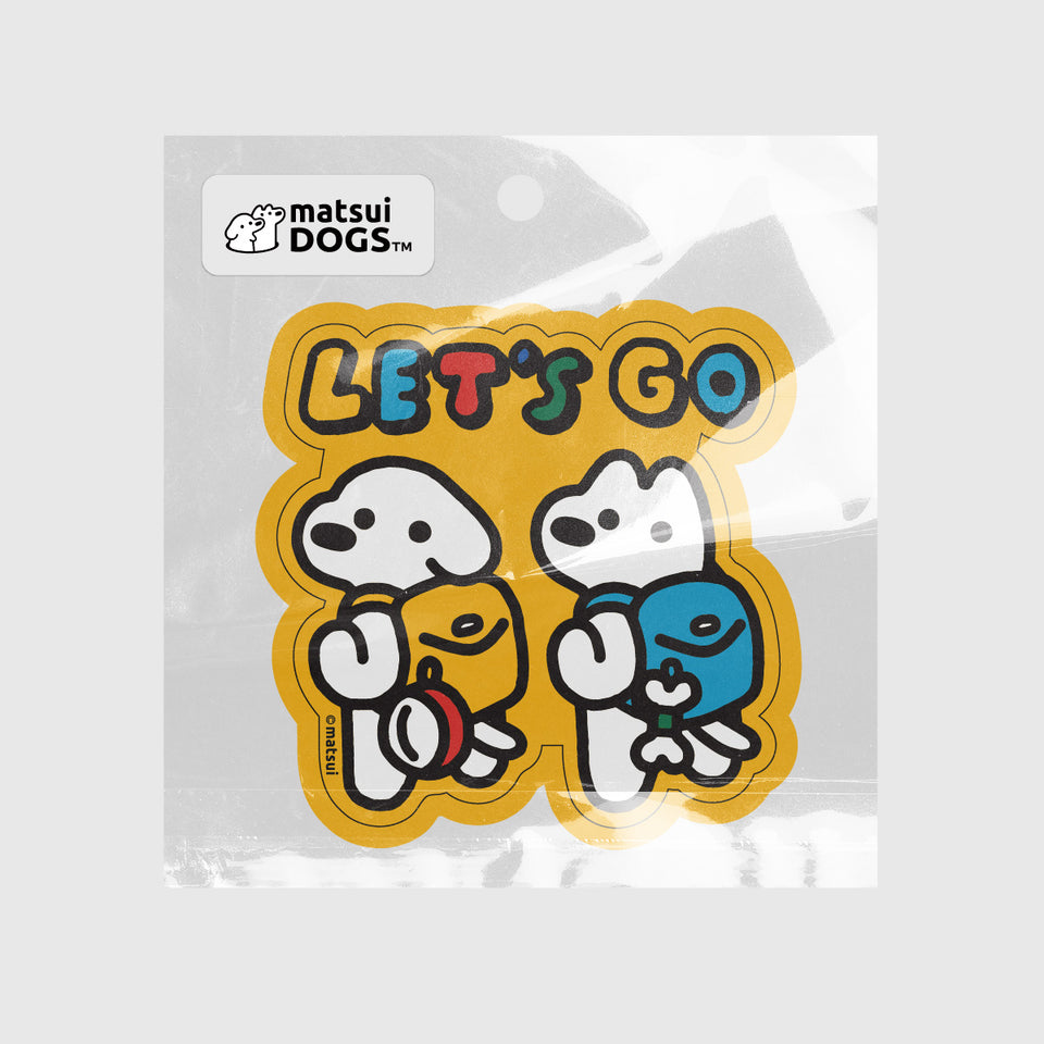 "matsui DOGS" STICKER / LET'S GO