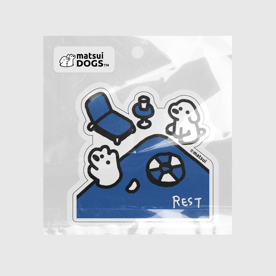 "matsui DOGS" STICKER / REST BY THE POOL