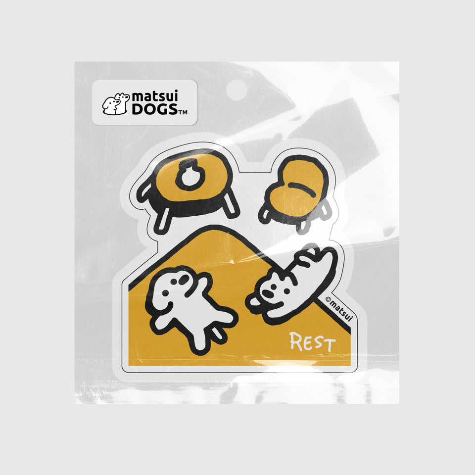 "matsui DOGS" STICKER / REST AT HOME
