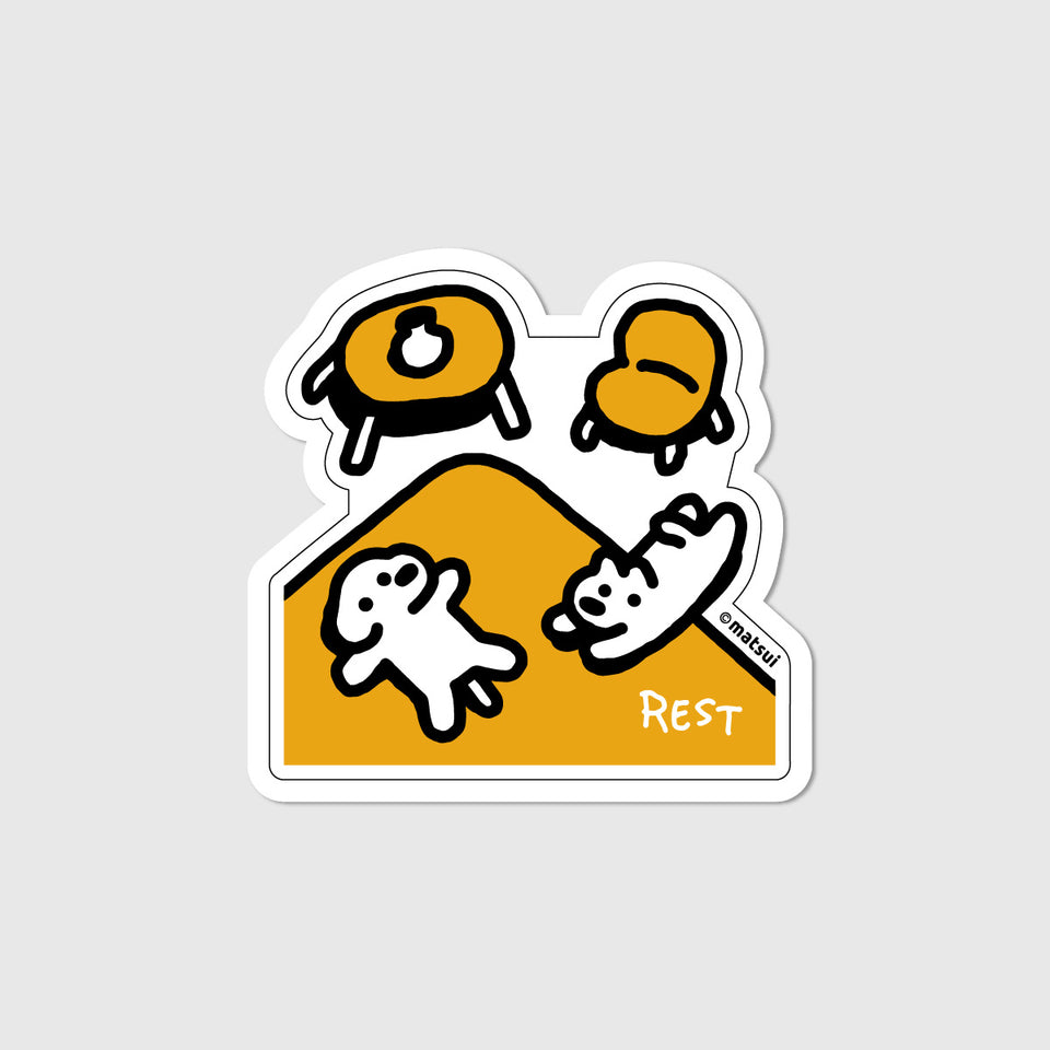 "matsui DOGS" STICKER / REST AT HOME