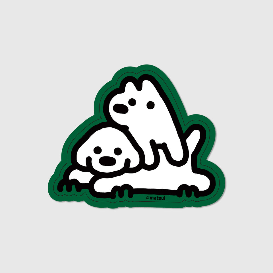 "matsui DOGS" STICKER / ON THE GRASS