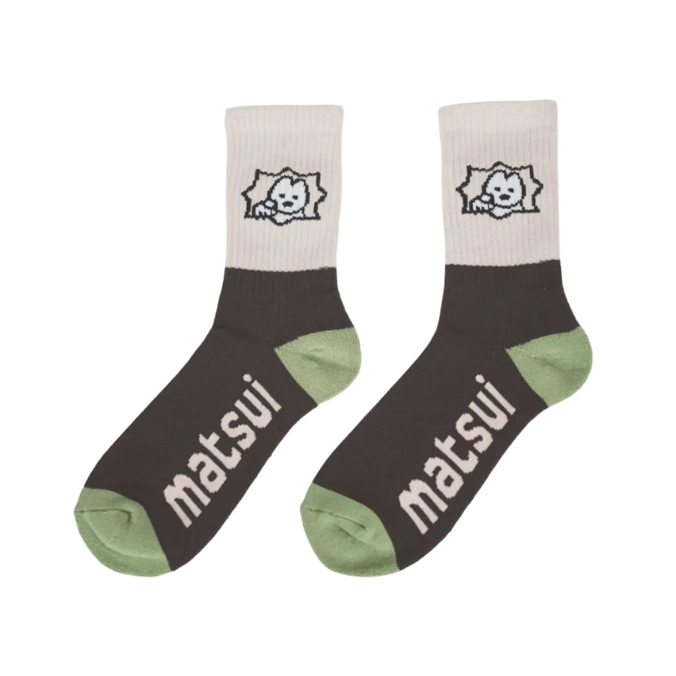 "matsui DOGS" Socks (Beige & Brown)