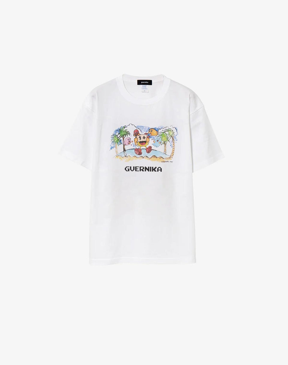 guernika x PAC-MAN Print T-shirt / LIVE-PAINT