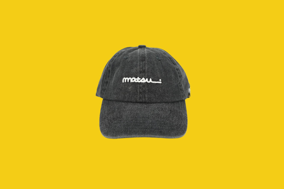 "matsui" DENIM BASEBALL CAP / BLACK