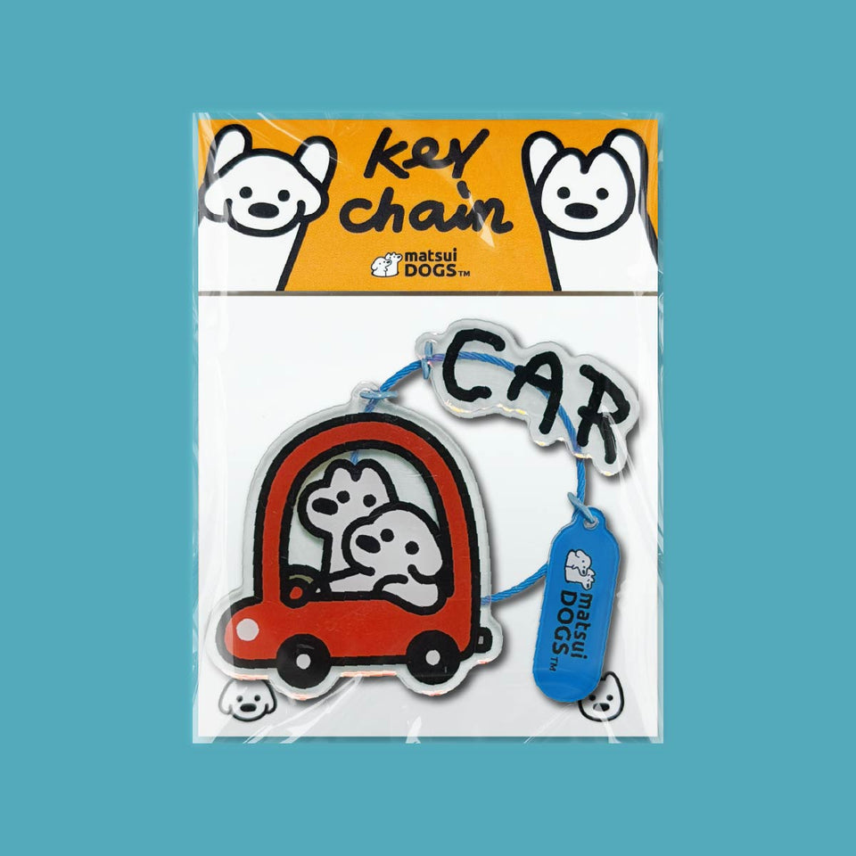 "matsui DOGS" Acrylic Keychain "CAR"