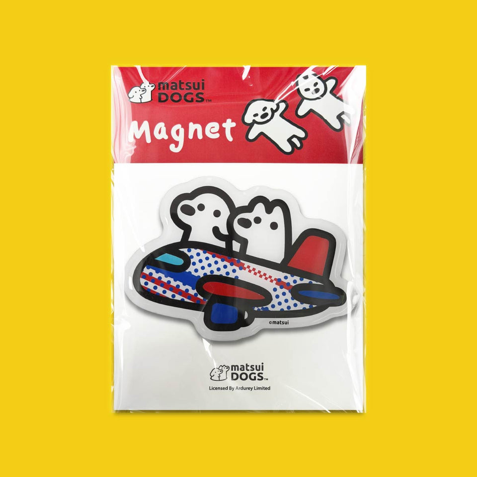"matsui DOGS" Die-cut Big Magnet / ON THE FLIGHT