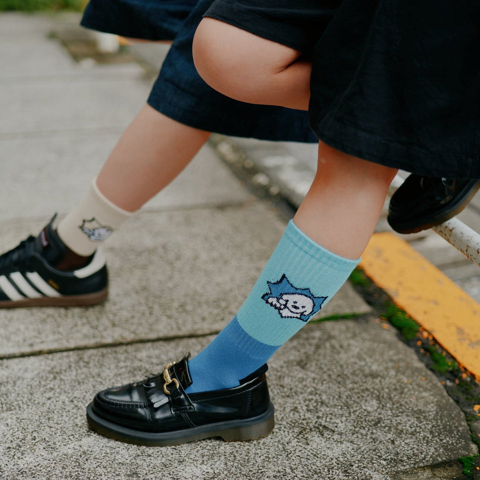 "matsui DOGS" Socks (Aqua & Blue)