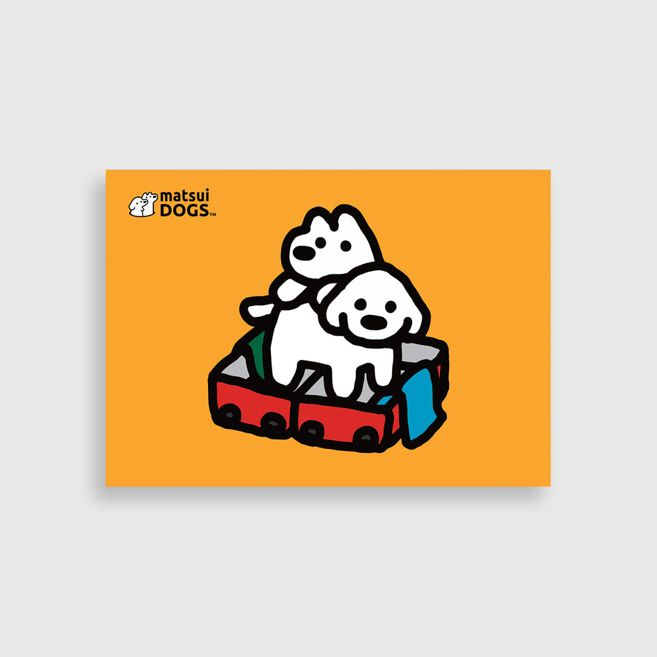 "matsui DOGS" Postcard / SUITCASE