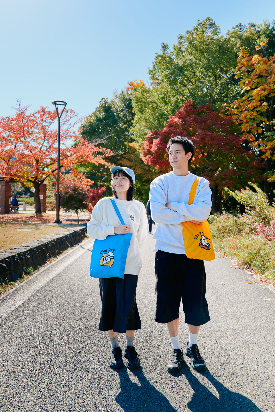 "matsui DOGS" PRINTED TOTE BAG / CHILL DOG