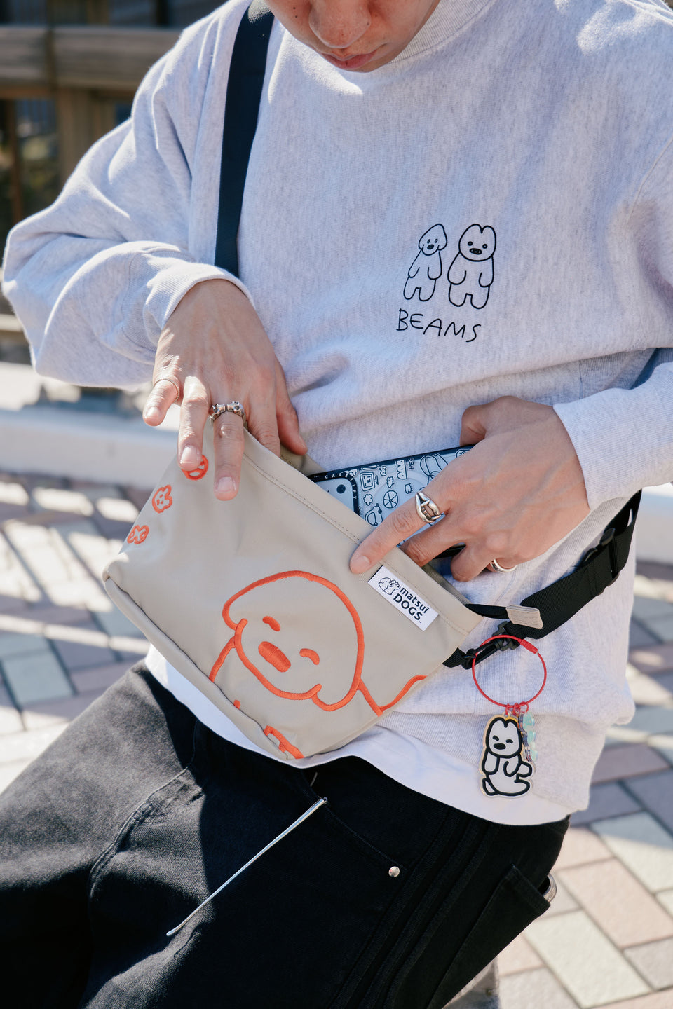 "matsui DOGS" CROSSBODY BAG (Mustard)