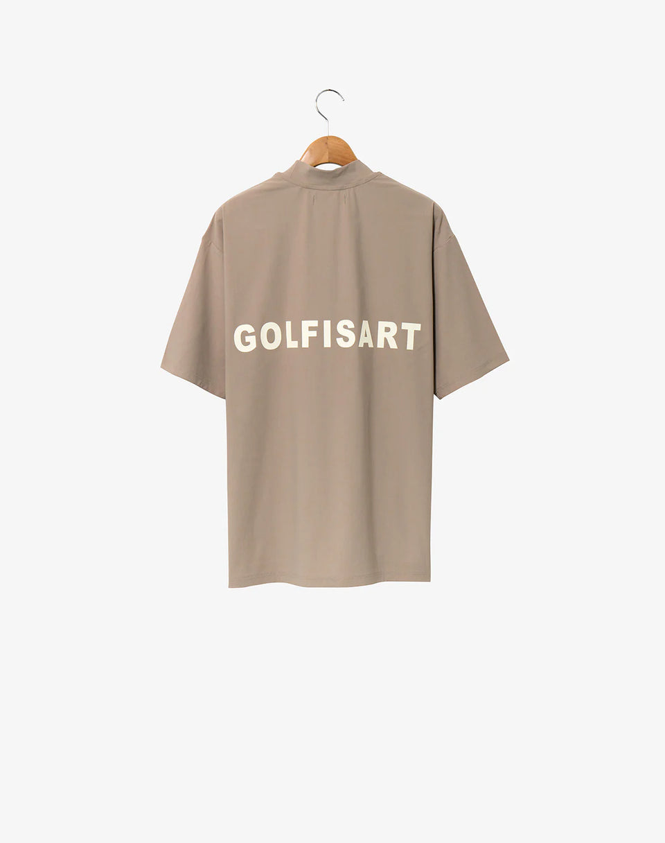 GOLFISART MOCK NECK / TAN