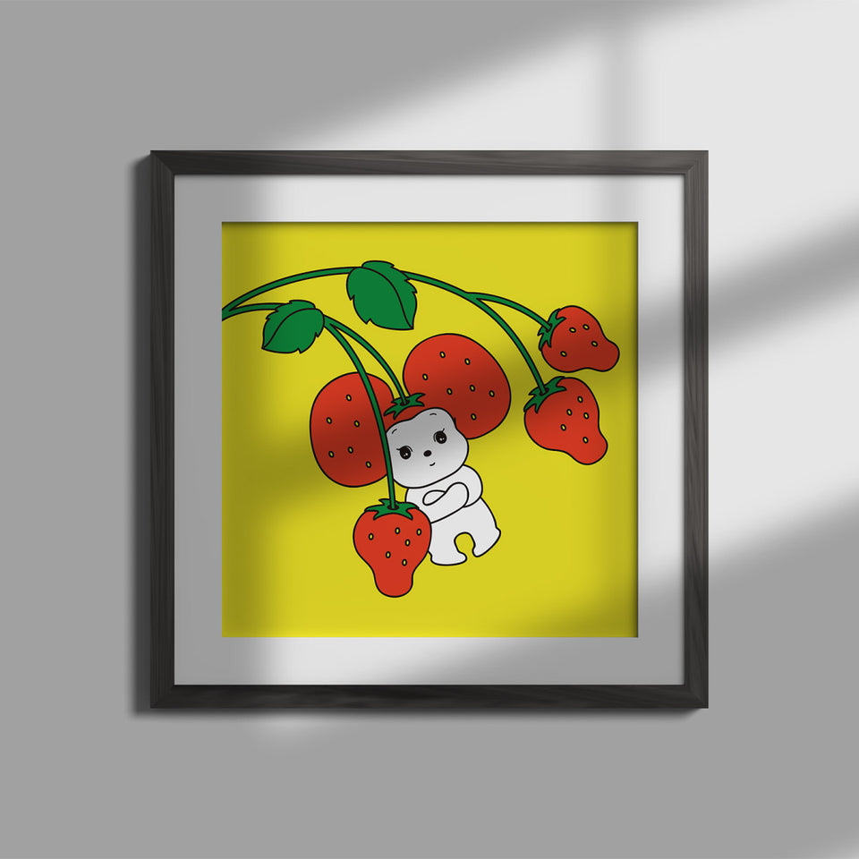 "Yuri Ichimura" ART PRINT / SHIRATAMA BEING A STRAWBERRY