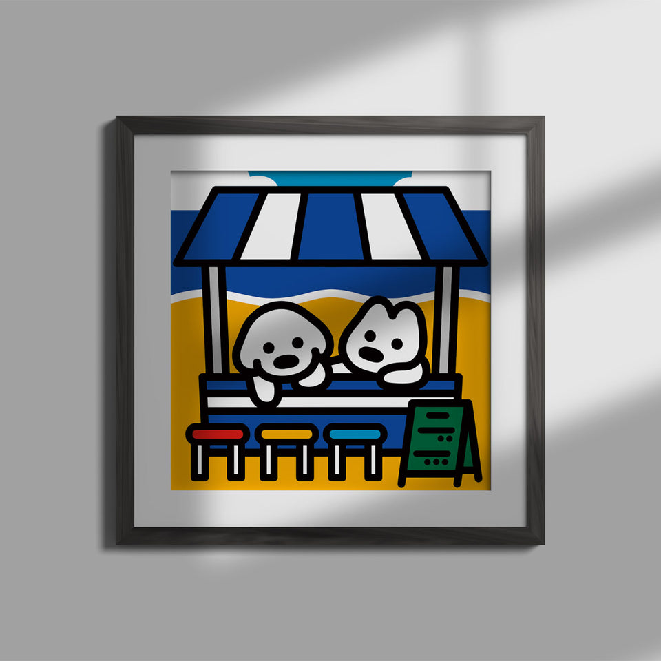 "matsui DOGS" ART PRINT / BEACH STORE