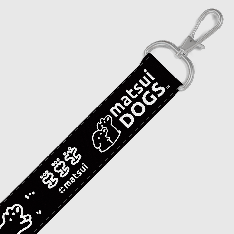 "matsui DOGS" WEBBING KEYCHAIN STRAP / RUN FOR FLOWERS