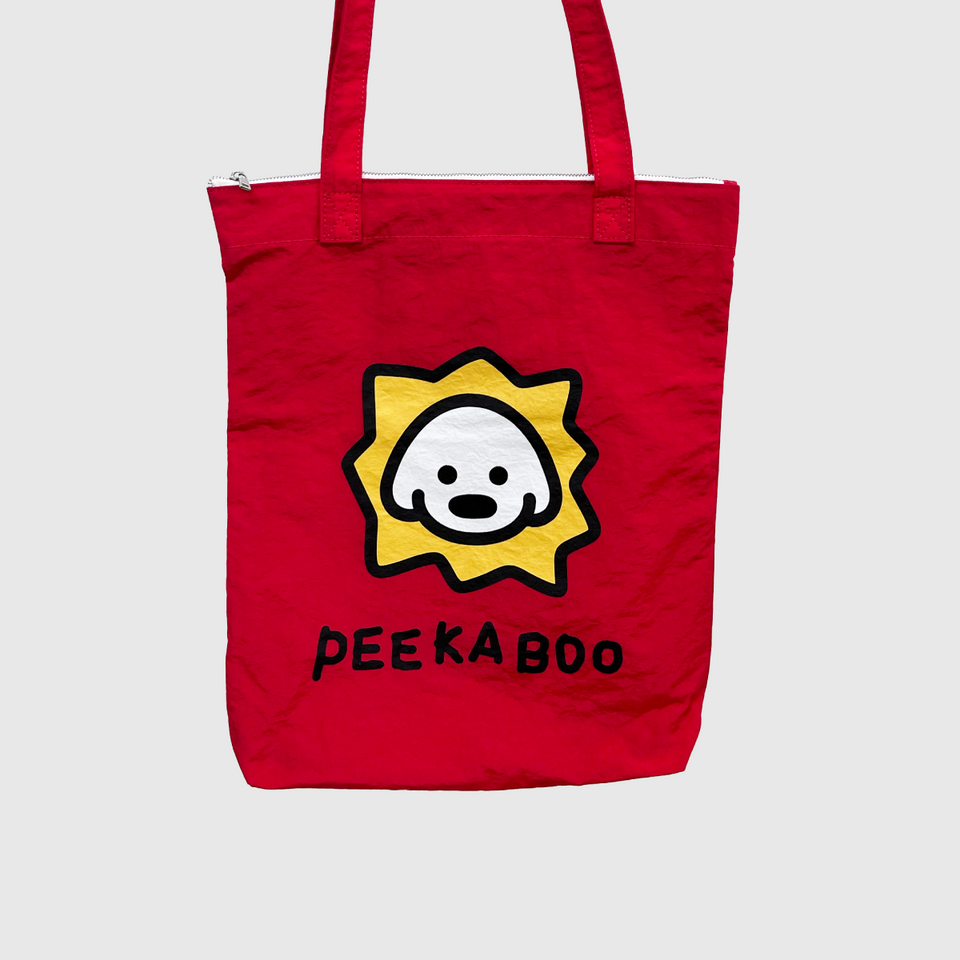 "matsui DOGS" PRINTED TOTE BAG / PEEKABOO