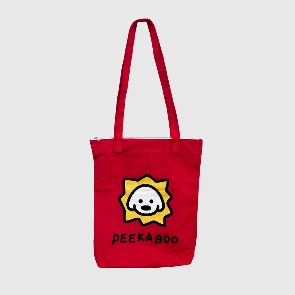 "matsui DOGS" PRINTED TOTE BAG / PEEKABOO