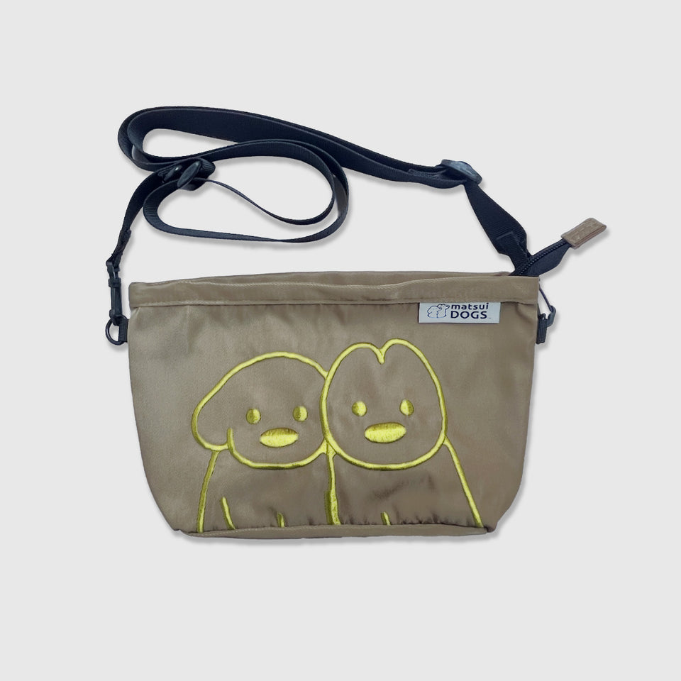"matsui DOGS" CROSSBODY BAG (Light Brown)