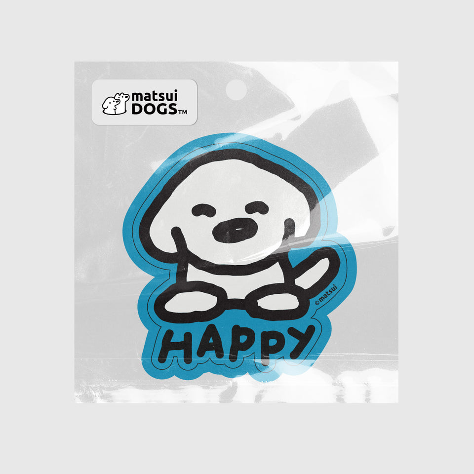 "matsui DOGS" STICKER / HAPPY