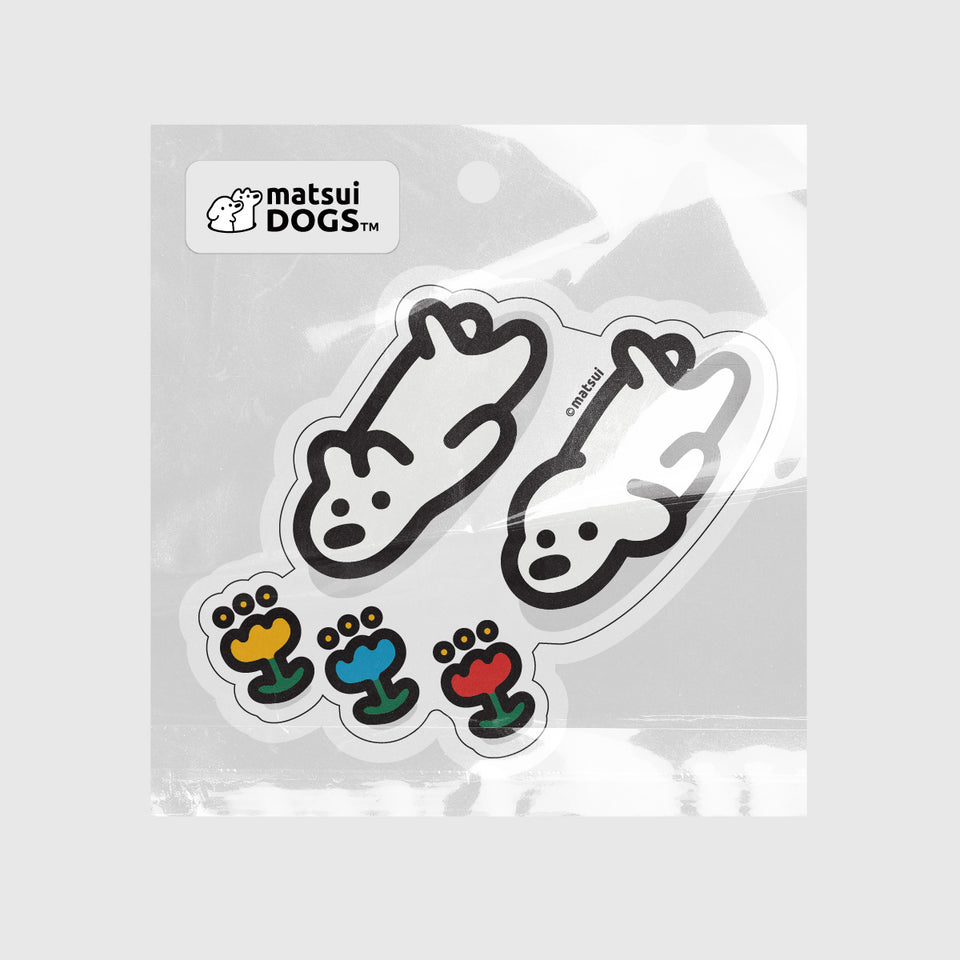 "matsui DOGS" STICKER / FLOWERS