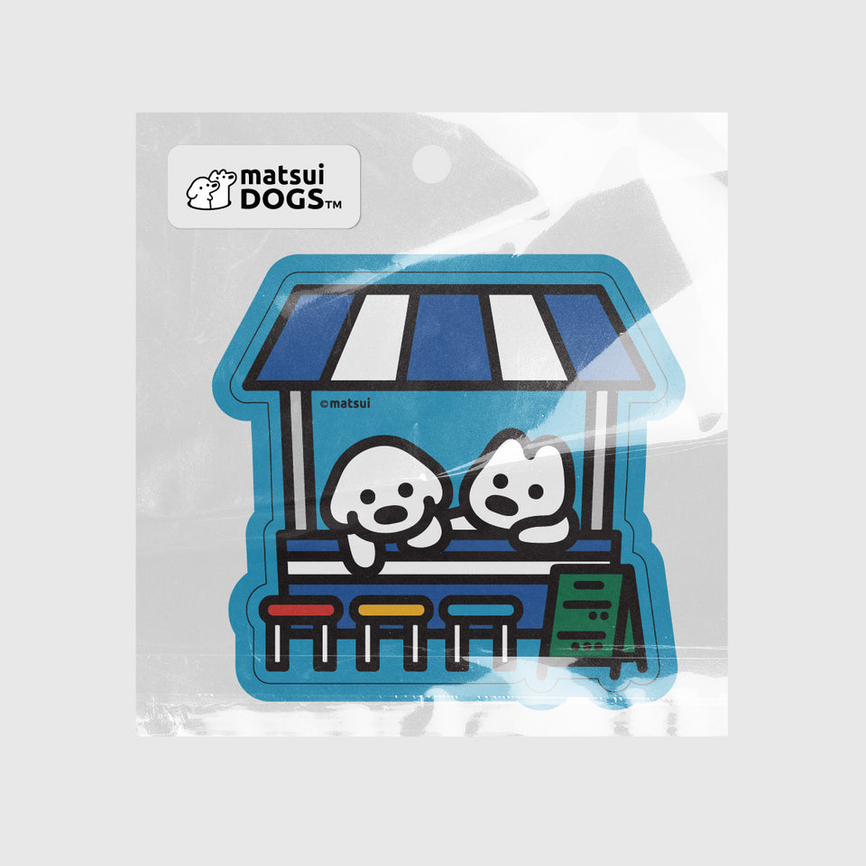"matsui DOGS" STICKER / SHOP OPEN