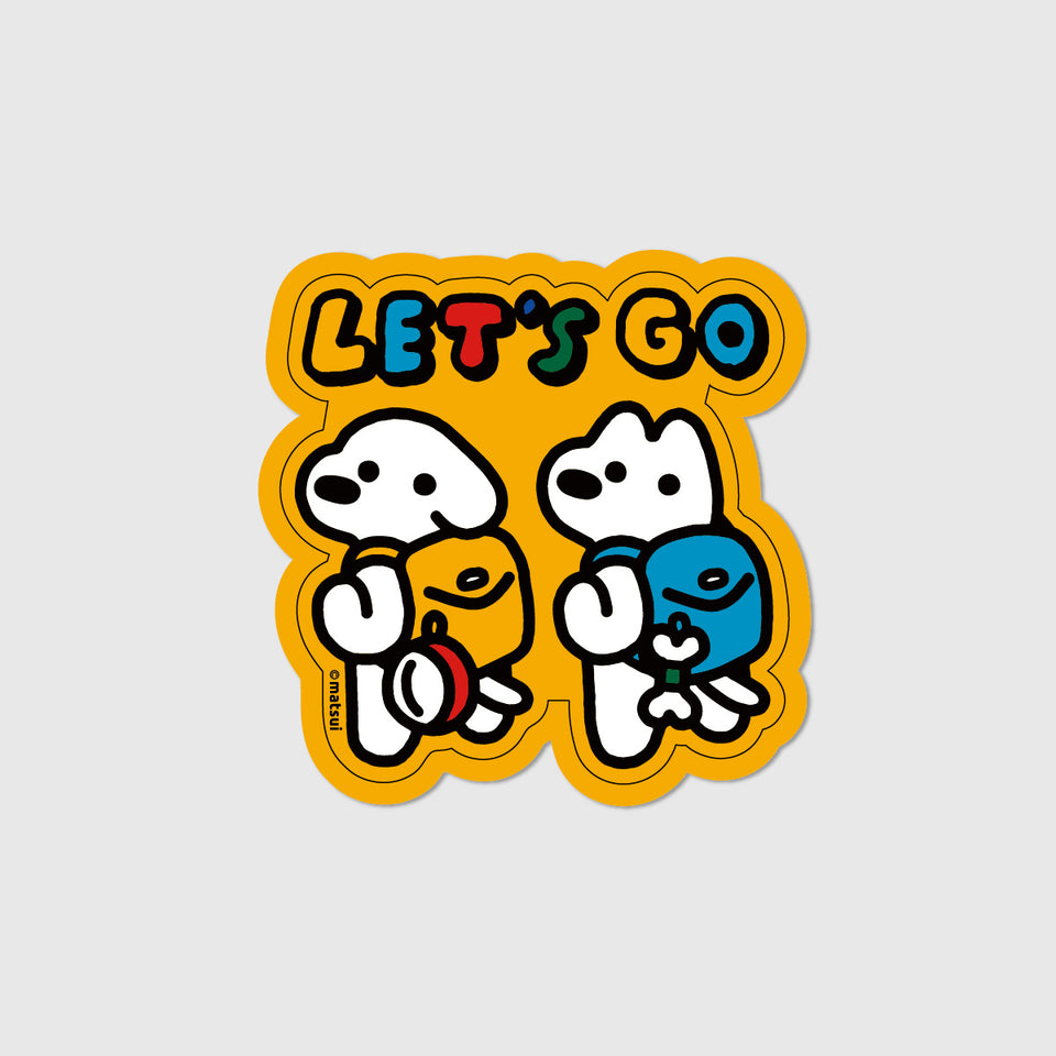 "matsui DOGS" STICKER / LET'S GO