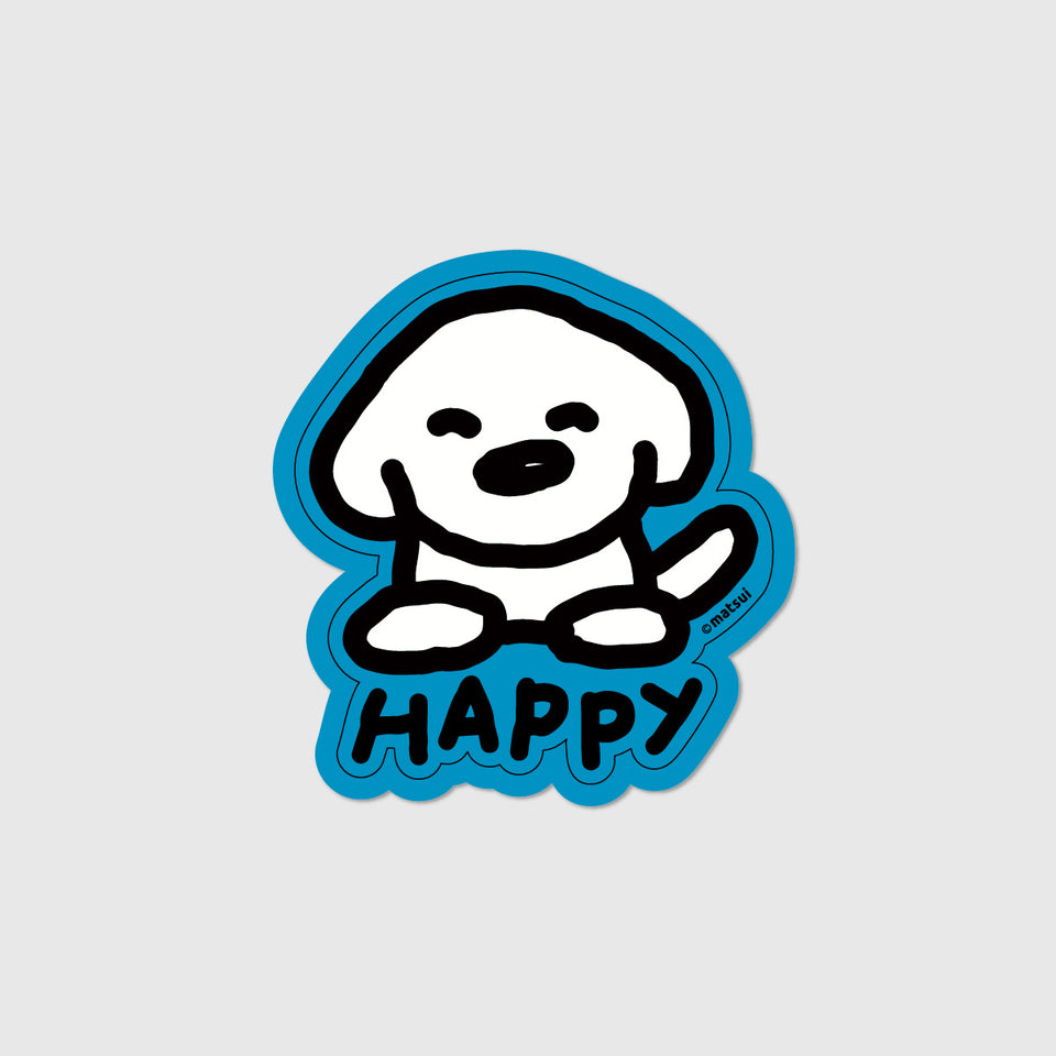 "matsui DOGS" STICKER / HAPPY