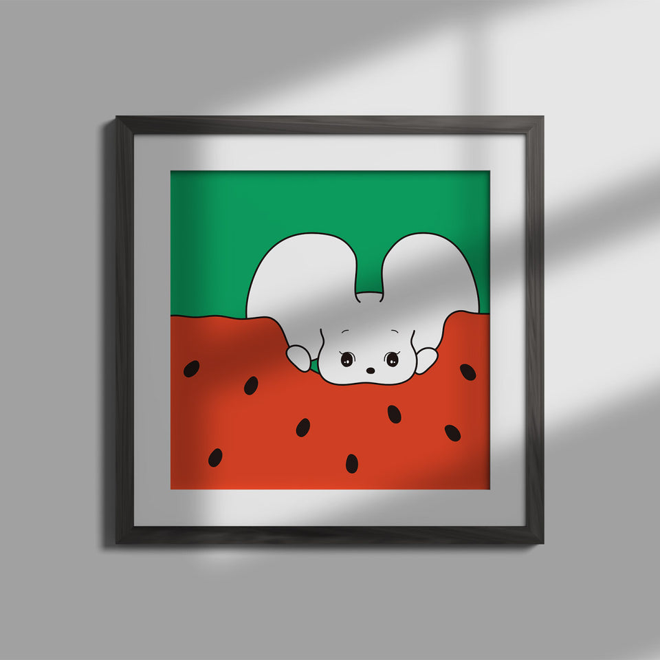 "Yuri Ichimura" ART PRINT / WATERMELON BITE