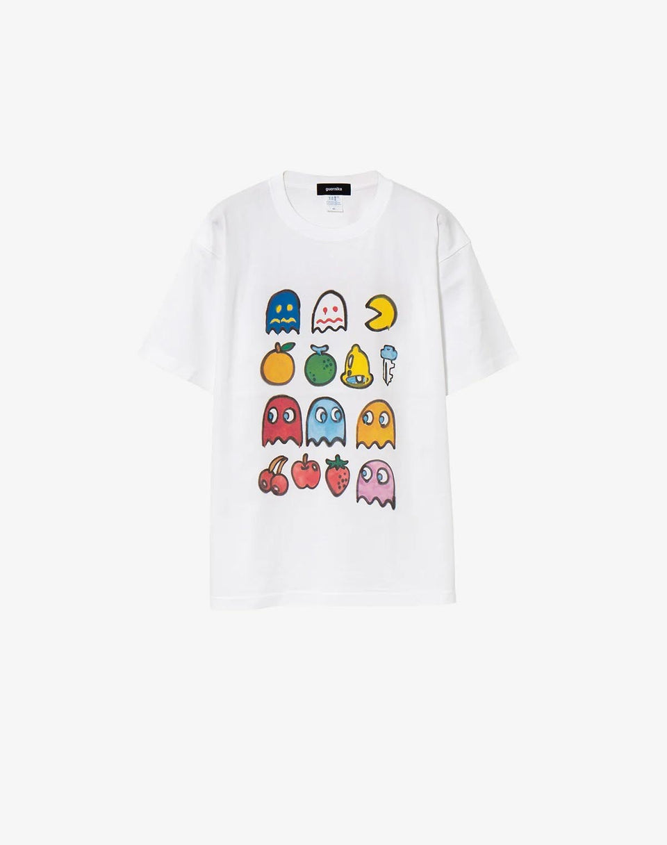 guernika x PAC-MAN Print T-shirt / PAC-MAN characters