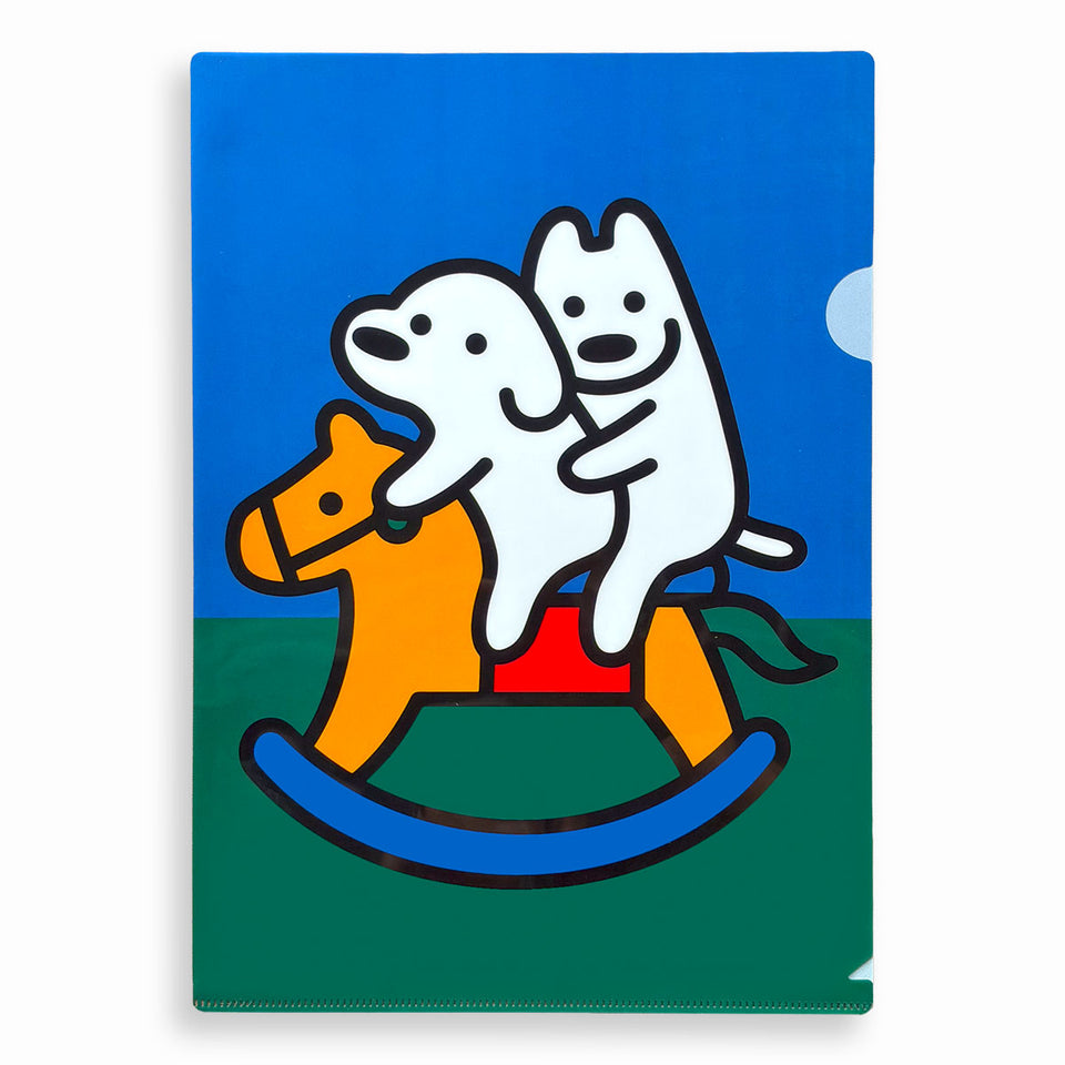 "matsui DOGS" A4 Clear File / HOLD ON TO SIMPLE JOY