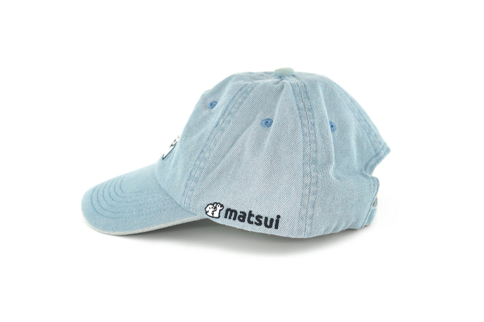 "matsui" DENIM BASEBALL CAP / BLUE