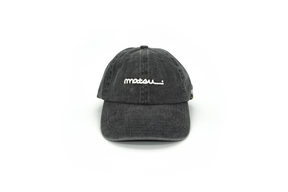 "matsui" DENIM BASEBALL CAP / BLACK