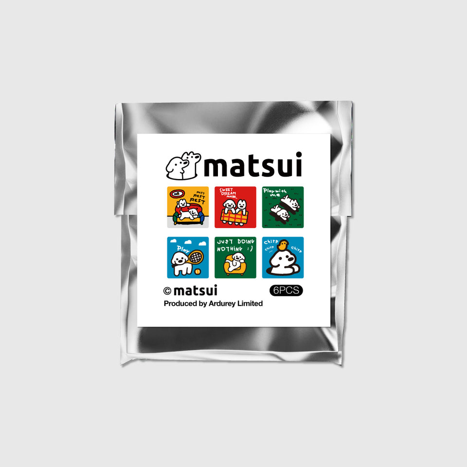 "matsui DOGS" FRIDGE MAGNET MYSTERY BOX / A BOX WITH 6 PCS