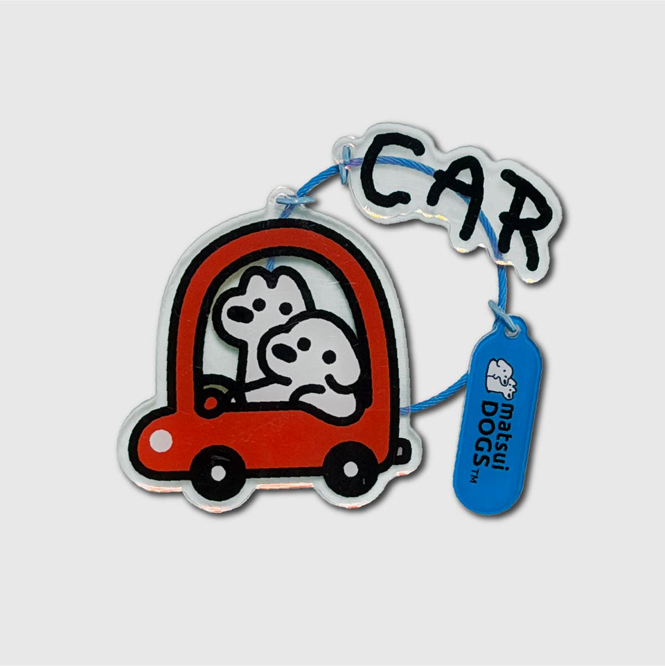 "matsui DOGS" Acrylic Keychain "CAR"
