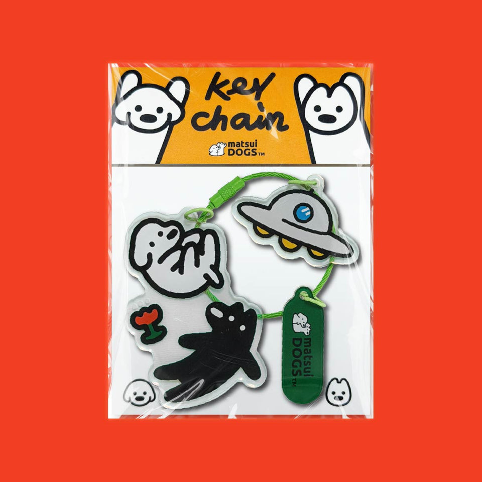 "matsui DOGS" Acrylic Keychain "UFO"