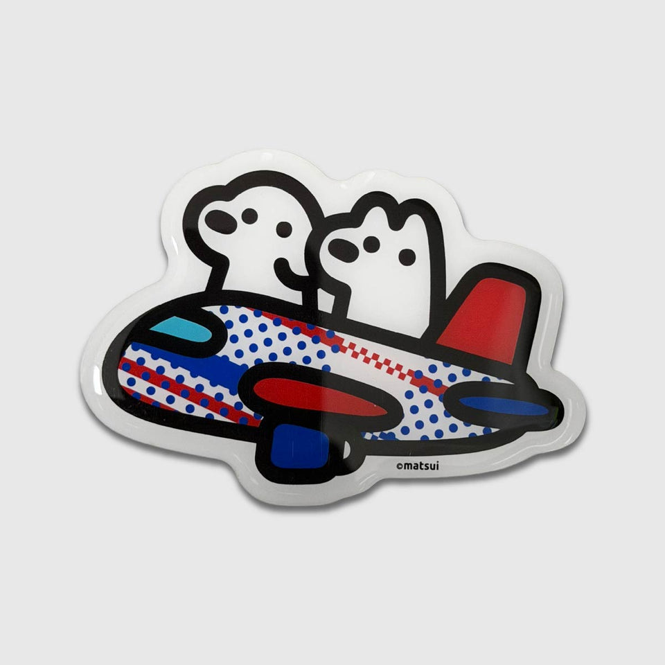"matsui DOGS" Die-cut Big Magnet / ON THE FLIGHT