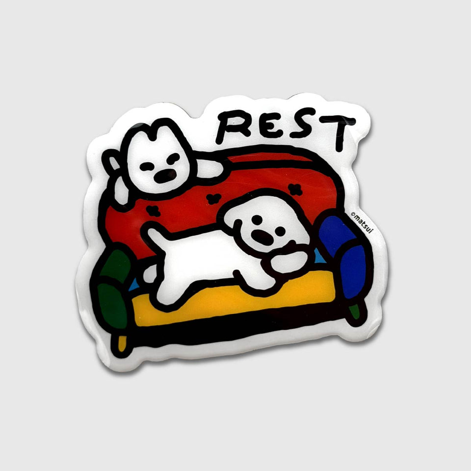 "matsui DOGS" Die-cut Big Magnet / REST