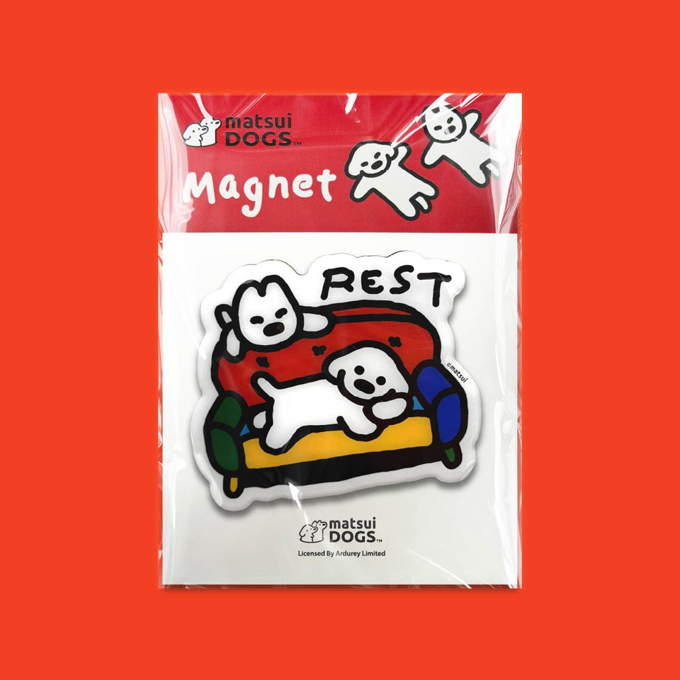 "matsui DOGS" Die-cut Big Magnet / REST