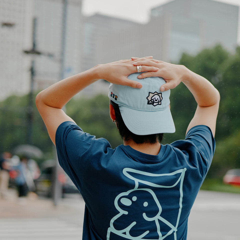 "matsui DOGS" Baseball Cap / YOU ARE GOOD (Sky Blue)