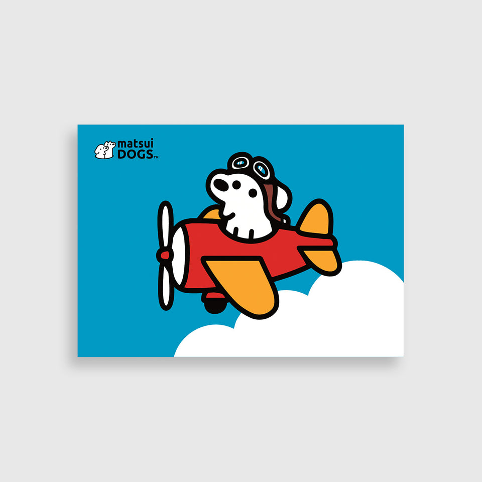 "matsui DOGS" Postcard / FLY HIGH