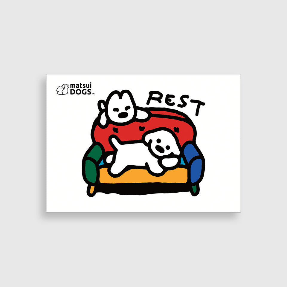 "matsui DOGS" Postcard / REST